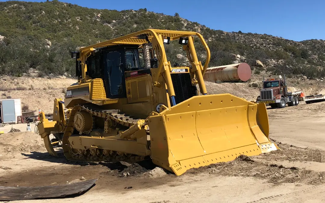 CAT dozer on a graded site