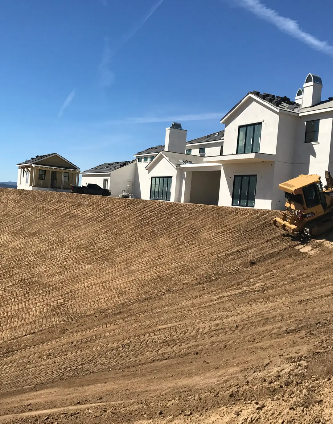 Compacted building pad graded on Temecula's valley floor